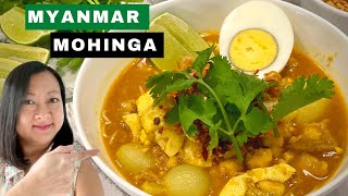 How To Cook Mohinga  Quick amp Easy Recipe  Myanmar Street Food [upl. by Urbani]