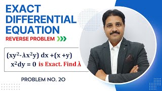 EXACT DIFFERENTIAL EQUATION SOLVED PROBLEM 20  FIRST ORDER DIFFERENTIAL EQUATION [upl. by Enenaej883]