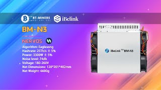 iBeLink BMN3 CKB Miner 25Ths 3300W Miner Setup [upl. by Ambros941]