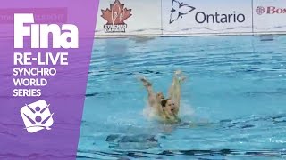 RELIVE  Duet Tech  Toronto  FINA Synchronised Swimming World Series 2017 [upl. by Ardnasak]