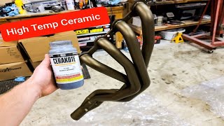 Cerakote Exhaust Headers No Bake Ceramic  Ceramic Coating Corvette Headers [upl. by Bettina7]