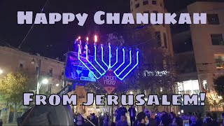 Lighting The Menorah In Jerusalem [upl. by Ahsinrac]