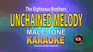 Unchained Melody  The Righteous Brothers KARAOKE MALETONE [upl. by Elinnet]