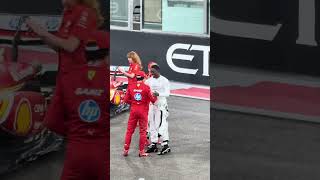 Brad Pitt crashes Ferrari F1 end of year photo formula1 f1 carlossainz bradpitt [upl. by Jehovah]