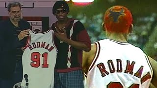 Rodman First Bulls Game  1995 Preseason [upl. by Reniar]