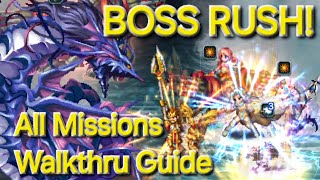 FFBE  Advent of Purgatory Boss Rush  All Missions [upl. by Skutchan812]