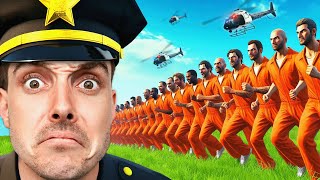 1 Cop vs 100 Escaped Prisoners in GTA [upl. by Krakow]