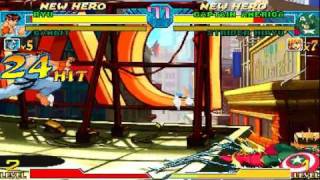 HDMarvel vs Capcom Ryu Combo［リュウコンボ］ [upl. by Nylsirhc]