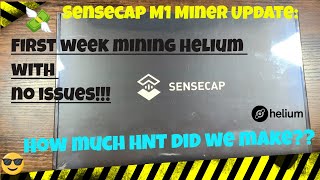 Sensecap M1 Miner Update First full week Problem free How Much HNT did we make [upl. by Ira]