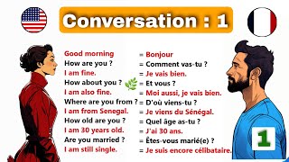 Conversation anglaisfrançais  Anglais facile  partie 1  ✪✪easy sentences to learn french 🌿 [upl. by Pilif]