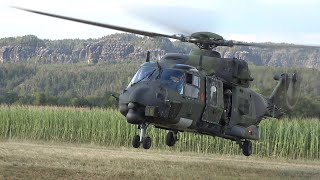 Start 3x NH90 IntHubschrAusbZ Bückeburg  RTH SAR Niederstetten  OEXGE  OEXSP Heli Austria [upl. by Manning]