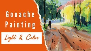 Gouache Painting Sketchbook Demonstration [upl. by Rairb107]