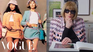 Anna Wintour Breaks Down 13 Karl Lagerfeld Chanel Looks  Life in Looks  Vogue [upl. by Hartzell]