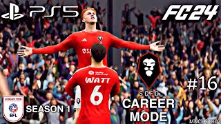 Salford City Career Mode Season 1 EFL League Two Episode 16  Realistic Graphic Gameplay  FC24 PS5 [upl. by Hillard]