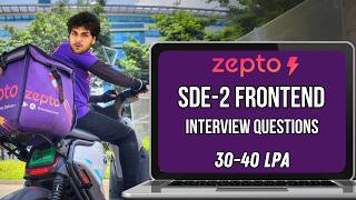 Zepto SDE2 Frontend Interview  CTC  3040 LPA  3 Rounds [upl. by Iridis]