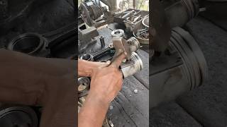 Engine piston pistons repairing rings crankshaft tractorengine autoworkshop [upl. by Anuahsat]