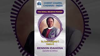 You Shall Receive Power  Benson Idahosa ChristChapel ApostletoAfrica ArchBishop RevVPIsaac [upl. by Anyale]