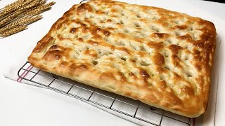 FOCACCIA GENOVESE  Senza impastare Ricetta Facile e Veloce [upl. by Nwonknu786]