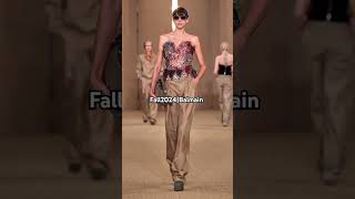 Balmainfall2024fashion video like model catwalk show shorts balmain 2024 [upl. by Yenettirb633]