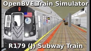 OpenBVE ►On Board The R179 J Subway Train◀ [upl. by Ellebanna]