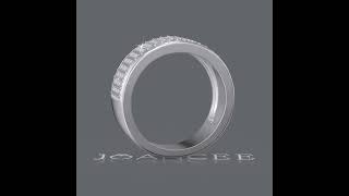 Unisex Round Cut White Sapphire 925 Sterling Silver Four Row Wedding Band  Joanceecom [upl. by Annailuj]