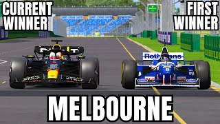 The FIRST F1 WINNER of the Australian GP in MELBOURNE VS the Current Winner RB19 [upl. by Ardnohsed]