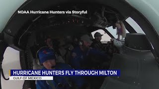 NOAA Hurricane Hunters aircraft flies into Milton [upl. by Roanne]