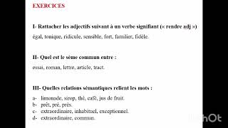 lexicologie S3 exercice 1👍👍👍 [upl. by Dot223]