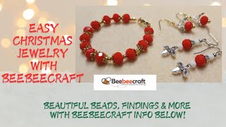 EASY CHRISTMAS JEWELRY WITH BEEBEECRAFT PRODUCTS [upl. by Akeber]