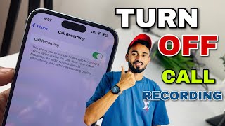 how to turn off call recording in iphone  iphone me call recording kaise band kare [upl. by Sabsay]