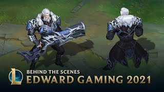 Making the EDG Worlds Championship Team Skins Behind the Scenes  League of Legends [upl. by Pitchford]