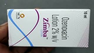 Zimba Lotion  Ozenoxacin Lotion 2WV Uses  Zimba Lotion uses Side effects benefits Review Hindi [upl. by Elehcar]