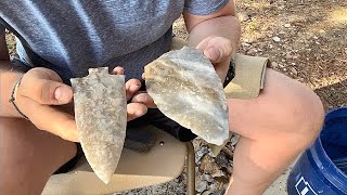 Reducing Material 5 Tips For Flintknapping Tallahatta Quartzite [upl. by Melisenda730]