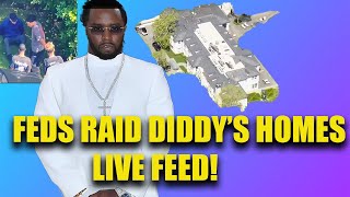 P Diddy LA amp Miami homes raided by the FEDS Justin and Cristian in hand cuffs LIVE FEED [upl. by Yelnahs]