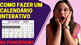 Como Criar um Calendário Interativo no PowerPoint LIVE [upl. by Neyuq]