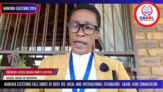 Namibia Elections fall short of local and international standards SAHRL High Commission [upl. by Inej]