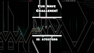 Fun Satisfying GD Geometry Dash Wave Challenge geometrydash gd gdlevels [upl. by Pitt]