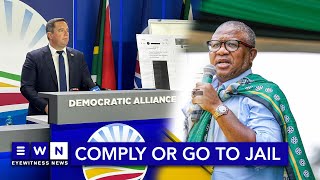 DA wants prison time for ANC SG Mbalula for failing to provide full cadre deployment records [upl. by Glialentn601]