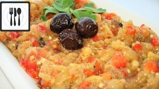 Салат из запеченых Баклажан и болгарского перца потурецки  Közlenmiş biberli patlıcan salatası [upl. by Arvid]