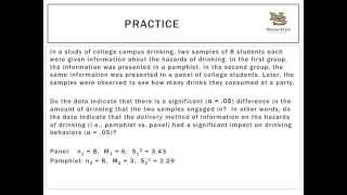 Psych 210 Independent Samples tTest Practice [upl. by Duaner]