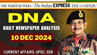 Daily Newspaper Analysis  10 Dec 2024  Current Affairs For Defence Aspirants  SSB upsc cds [upl. by Chirlin]