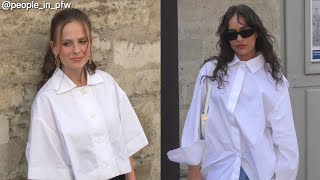 Pauline Chalamet amp Thalia Besson  Patou Spring Summer 2025 fashion show in Paris  27062024 [upl. by Nnaassilem]