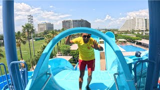 Dou Turbulence Water Slide at Aqua Atlalantis in Lara Antalya [upl. by Inalej]