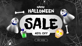 Free Black Halloween Spooky Style Photo Collage Slideshow Video Template Customizable  FlexClip [upl. by Riana]