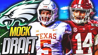 INSANE EAGLES MOCK DRAFT  Philadelphia Eagles 7 Round Mock Draft w Trades [upl. by Salta286]