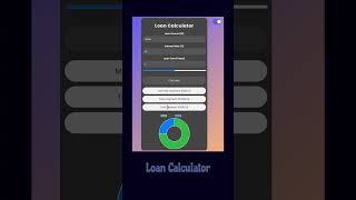 Loan Calculator LoanCalculator HTML CSS JavaScript [upl. by Adiol]