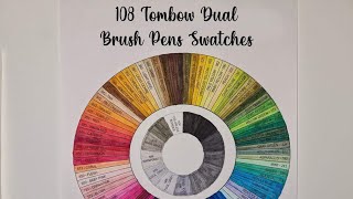 108 Tombow Dual Brush Pens swatches 🖊🎨 [upl. by Ayojal988]