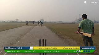 Live Cricket Match  Team Destroyer 20 vs Mud Runners  21Nov24 0720 AM 20 overs  Noida Cricket [upl. by Zednanreh]