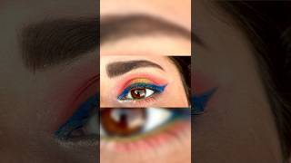 Orange amp Yellow Fall Makeup  Yellow and Orange Eyeshadow Tutorial  Blue eyeliner makeup tutorial [upl. by Katha]