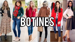 50 OUTFITS DE BOTINES 2024quotIDEAS DE LOOKS CON BOTINES 2024 [upl. by Aiet]